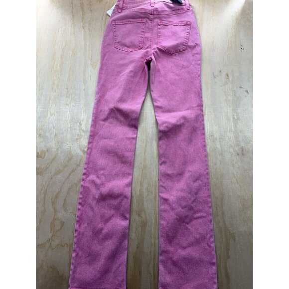 AFRM Heston Pink Jeans 24 High Rise Straight Leg NWTs - Picture 4 of 6